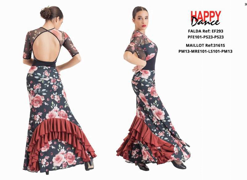 Happy Dance. Jupe Flamenca pour Femme, pour Entrainements ou Représentation. Ref. EF293PFE101PS23PS23
